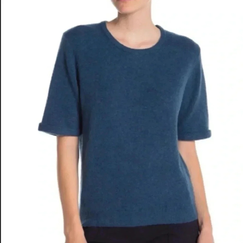 J.Crew Boxy Wool Blend Crew Neck Knit Top